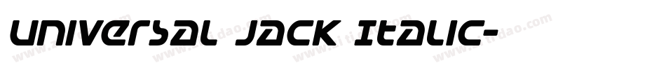 Universal Jack Italic字体转换